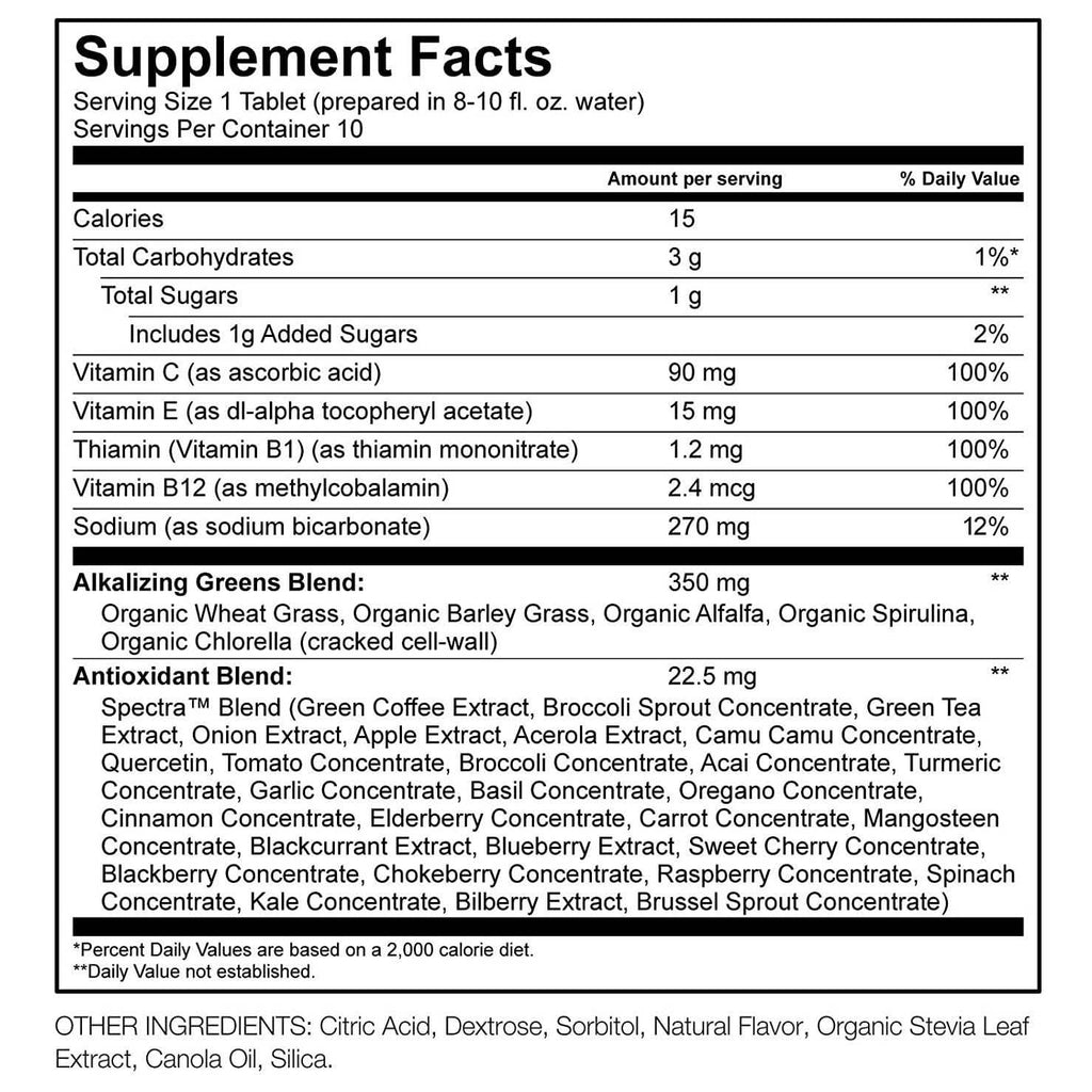 Amazing Grass Green Superfood Water Flavoring Tablet with Antioxidants and Alkalizing Greens
