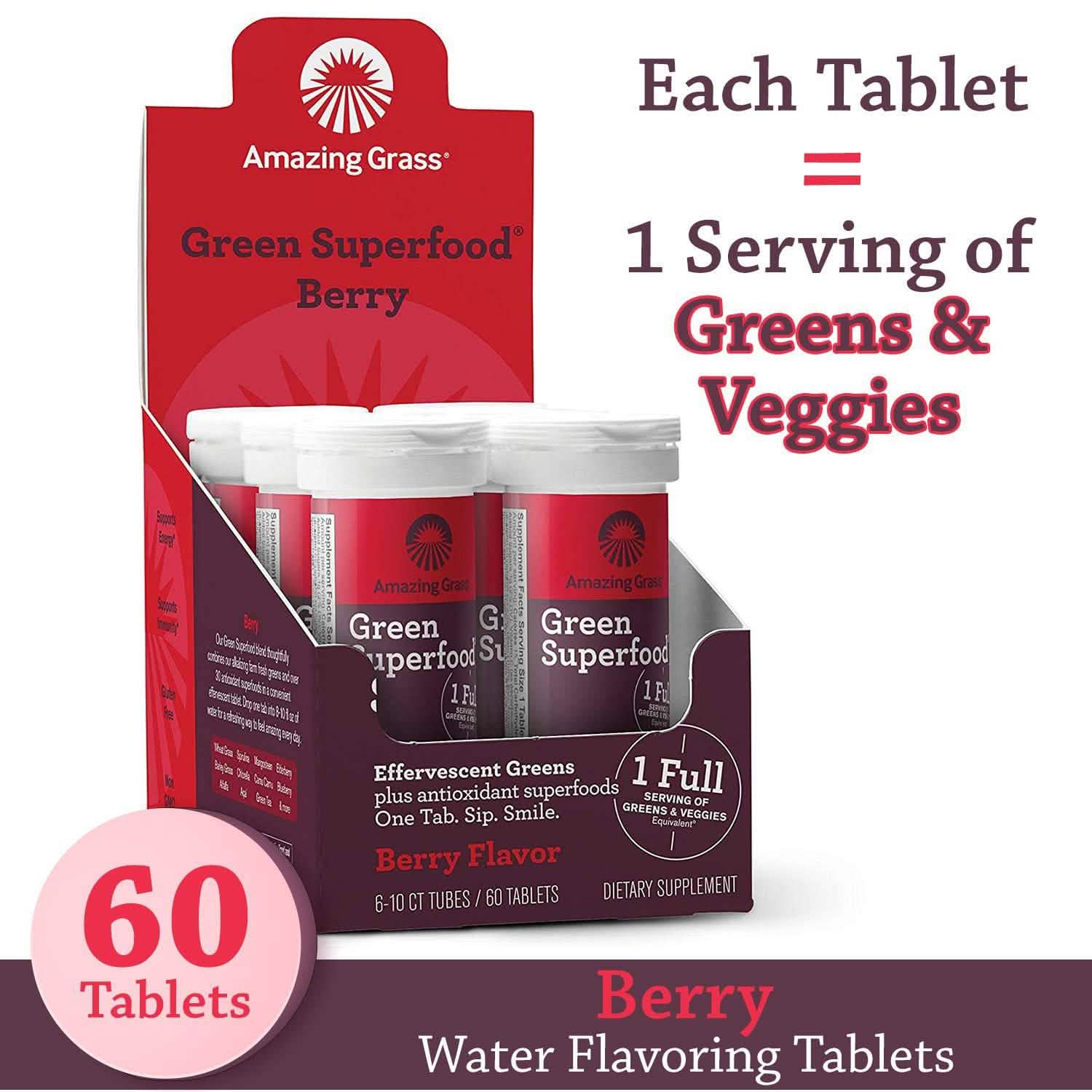 Amazing Grass Green Superfood Water Flavoring Tablet with Antioxidants and Alkalizing Greens