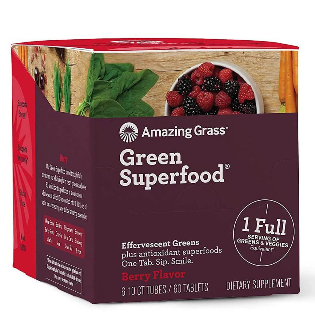 Amazing Grass Green Superfood Water Flavoring Tablet with Antioxidants and Alkalizing Greens