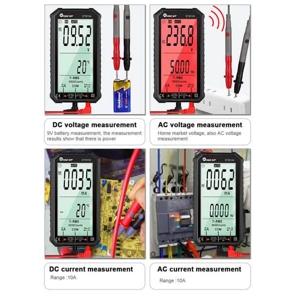 ANENG 4.7-Inch LCD Display 6000 Count AC/DC Digital Multimeter