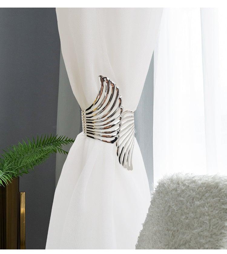 Angel's Wing Curtain Strap Modern Simple Curtain Clip Without Punching And Installation Of Metal Decorative Curtain Buckle Curtain Tiebacks Clips For Window Drapes Holdbacks Decorative Sheer Curtain Tiebacks For Girl' Room