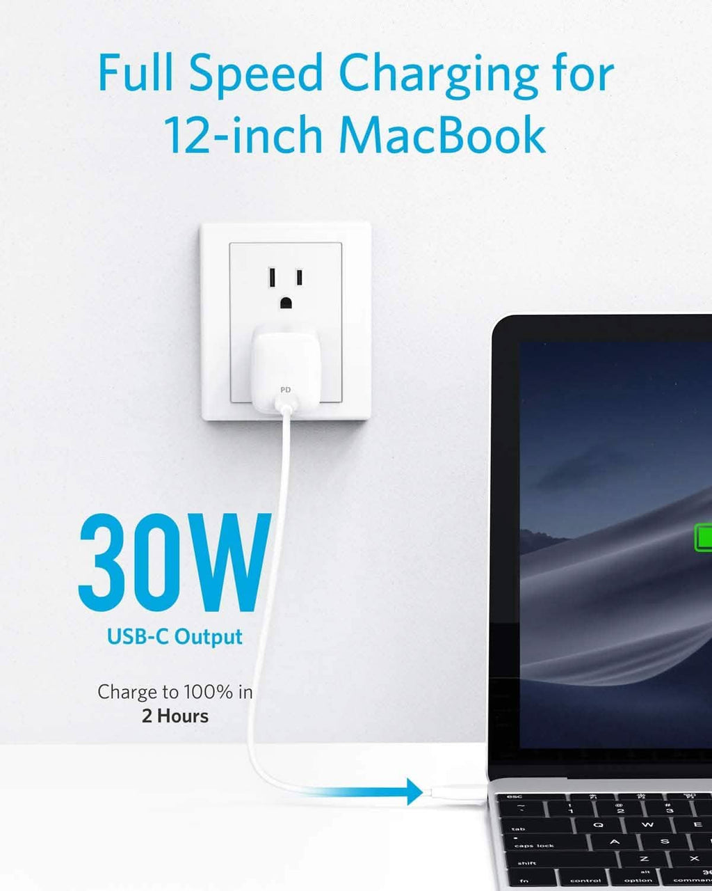 Anker 30W Compact USB-C Wall Charger with Power Delivery, PowerPort Atom (Refurbished)