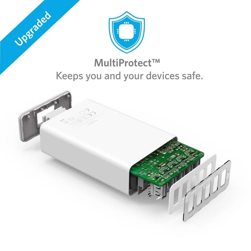 Anker PowerPort 5 40W/8A 5-Port USB Charger for Apple iPhone, iPad, Samsung Galaxy, and more (Refurbished)