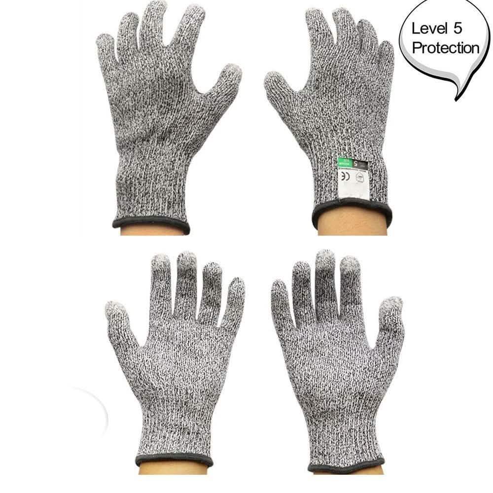 Anti-Cut Gloves 5 Grade Safety Cut Proof Stab Resistant Stainless Steel