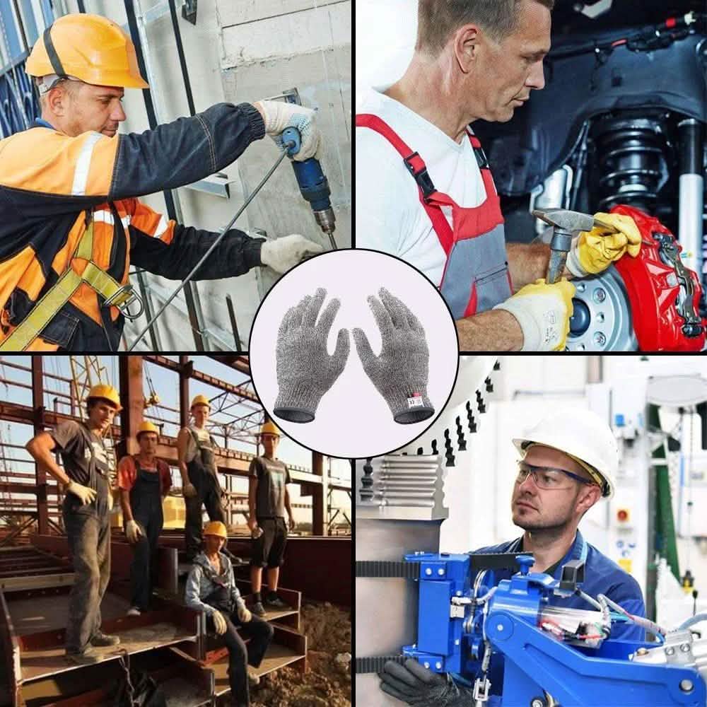 Anti-Cut Gloves 5 Grade Safety Cut Proof Stab Resistant Stainless Steel