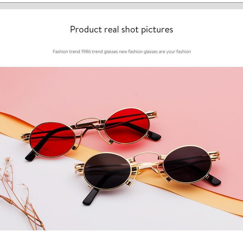 Anti Reflective Retro Eyeglasses Metal Oval Shape  Sunglasses For Women & Men Retro Design  Sun Glasses For Unisex New Colorful Frames New Popular Design
