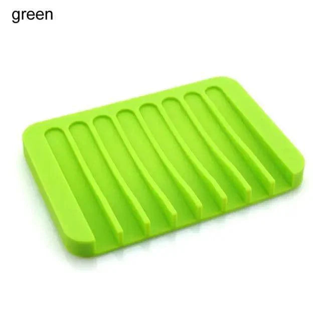 Anti-Skidding Home Improvement Silicone Flexible Bathroom Fixtures Bathroom Hardware Tray Soap Dish for Shower Waterfall Soap Holder Soap Tray Soap Saver Drainer Flexible Silicone For Shower Bathroom Kitchen Counter Top Keep Soap Bars Dry Clean Easy Clean