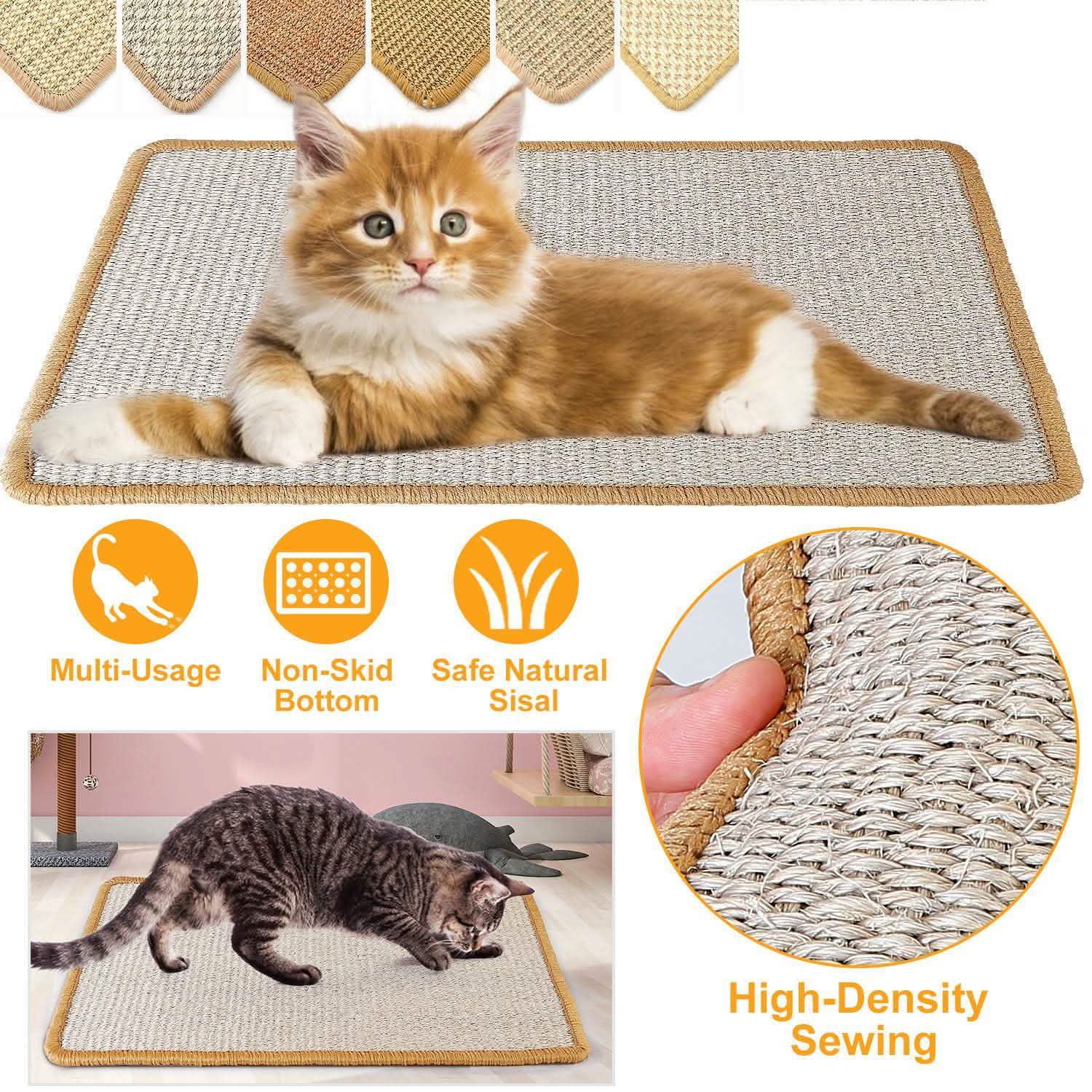 Anti-Slip Mat Horizontal Cat Floor Scratching Pad Rug