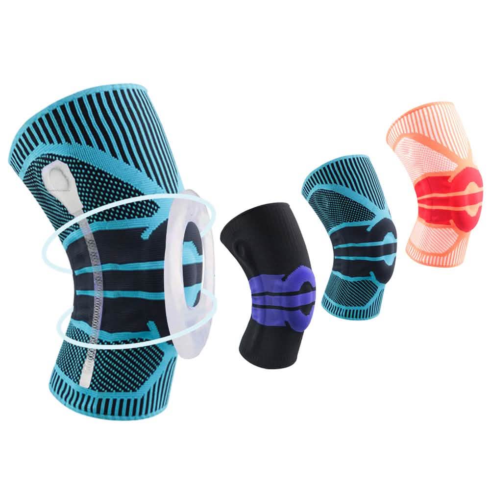 Anti Slip Springs Stabilizers Knee Compression Support Sleeve With Patella Gel Pad