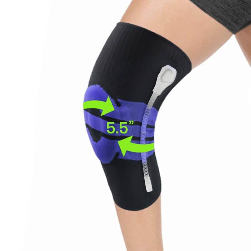 Anti Slip Springs Stabilizers Knee Compression Support Sleeve With Patella Gel Pad