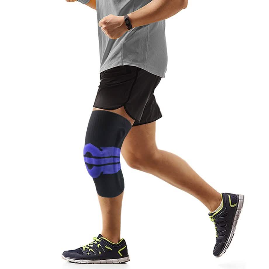 Anti Slip Springs Stabilizers Knee Compression Support Sleeve With Patella Gel Pad