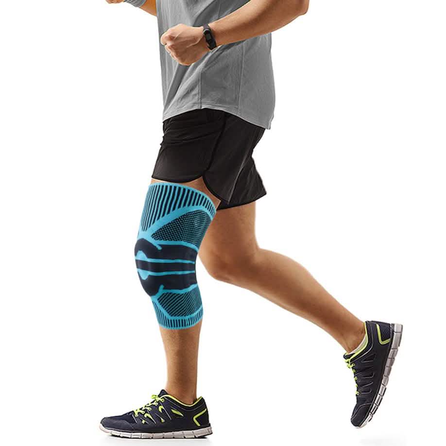 Anti Slip Springs Stabilizers Knee Compression Support Sleeve With Patella Gel Pad