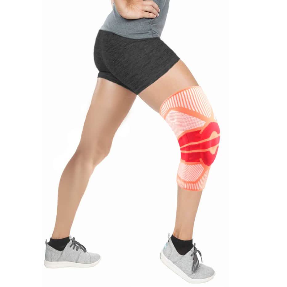 Anti Slip Springs Stabilizers Knee Compression Support Sleeve With Patella Gel Pad