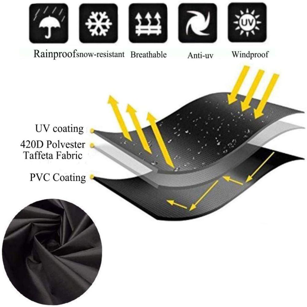 Anti-UV Snow Dust Wind-Proof Tear-Proof Anti-Fading Furniture Cover Chair Dust Cover Storage Bag Outdoor Garden Patio Furniture Protector Waterproof Dustproof Chair Seat Protection Cover