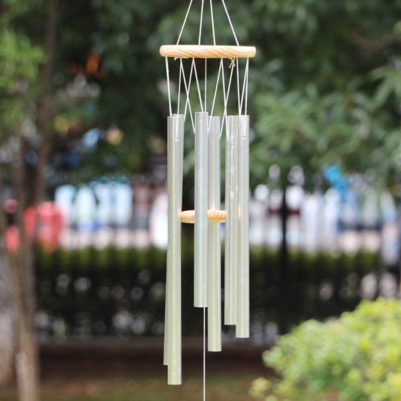 Antique Amazing Grace Wind Chimes Outdoor Large Deep Tone Resonant 6 Memorial Tube Copper Wind Chimes Chapel Bells Wind-chimes Hanging Home Decoration Elegant Chime Soothing Rich Tone for Mom Decent Gift For Housewarming & Christmas