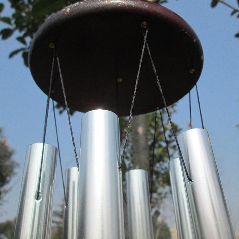 Antique Amazing Grace Wind Chimes Outdoor Large Deep Tone Resonant 6 Memorial Tube Copper Wind Chimes Chapel Bells Wind-chimes Hanging Home Decoration Elegant Chime Soothing Rich Tone for Mom Decent Gift For Housewarming & Christmas