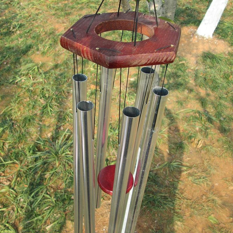 Antique Amazing Grace Wind Chimes Outdoor Large Deep Tone Resonant 6 Memorial Tube Copper Wind Chimes Chapel Bells Wind-chimes Hanging Home Decoration Elegant Chime Soothing Rich Tone for Mom Decent Gift For Housewarming & Christmas