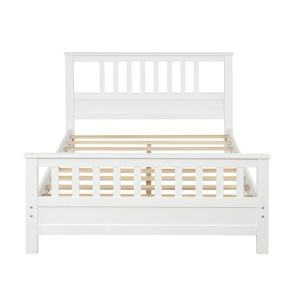 Anysun Full Size Bed Frame Solid Wood Platform Bed with Headboard for Kid's