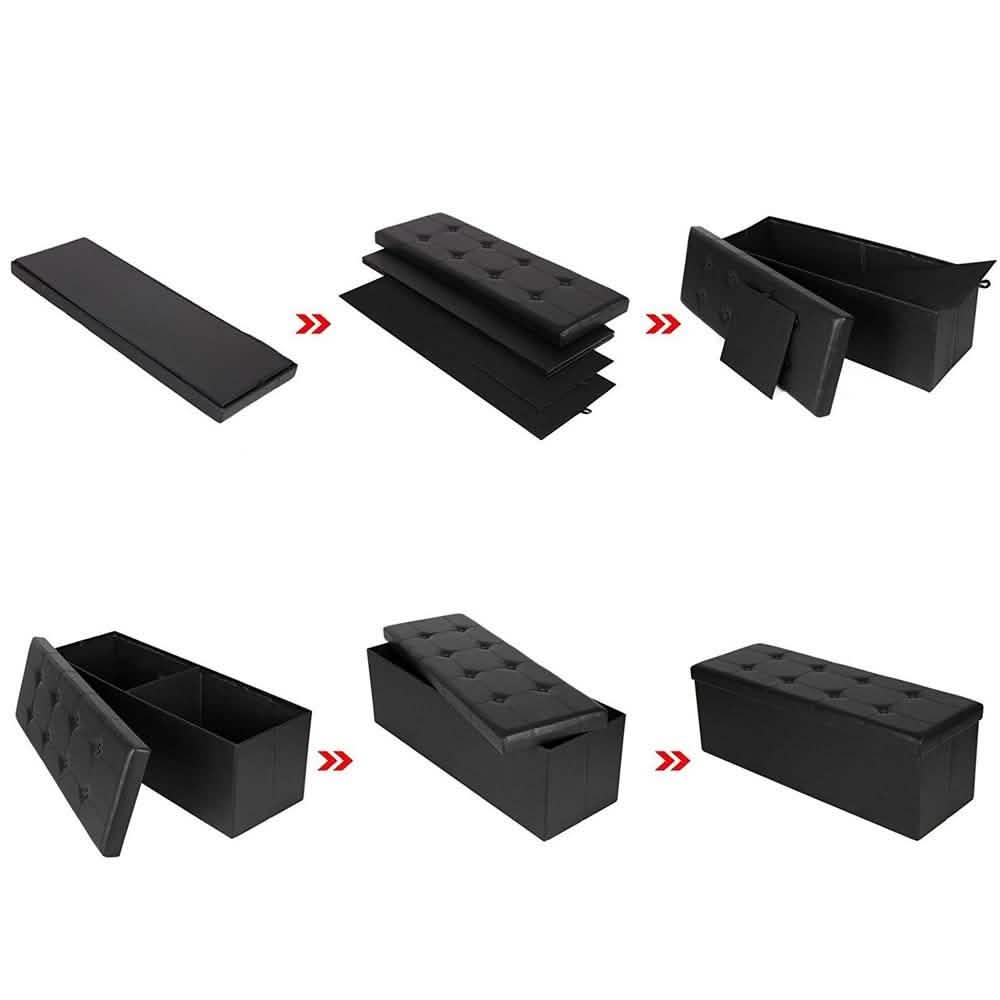AOZRYNL 43 Inches Folding Storage Ottoman Bench