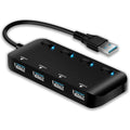 APANAGE 4-Port Powered USB 3.0 Hub Splitter