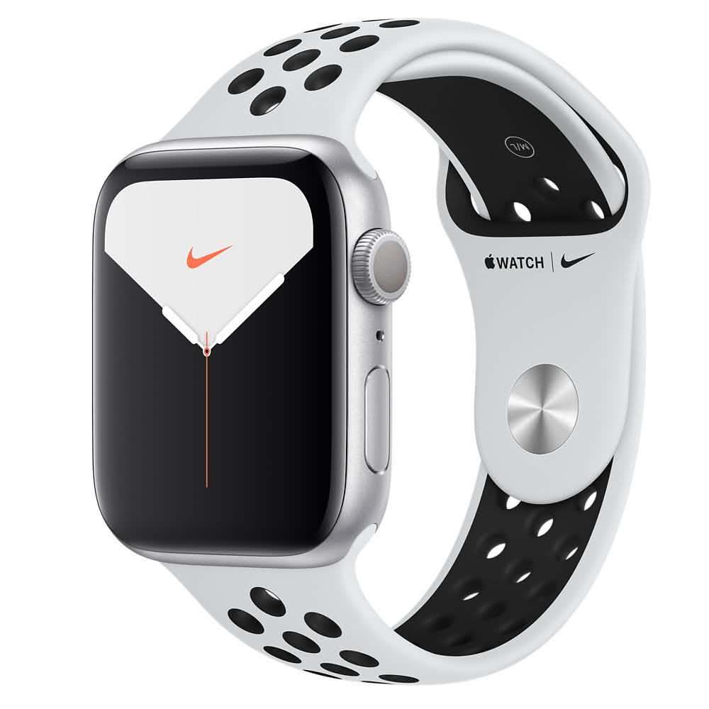 Apple Watch Nike Series 5 (GPS) 44mm Silver Aluminum Case with Pure Platinum/Black Nike Sport Band