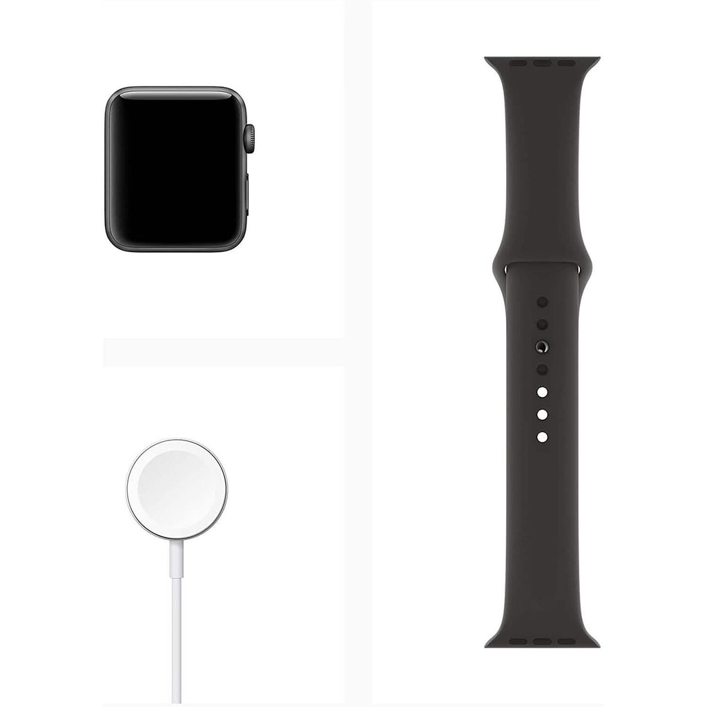 Apple Watch Series 3 GPS 42mm Space Gray Aluminum Case with Black Sport Band (Refurbished)
