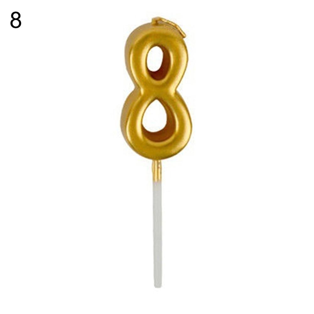 Arabic Number 0-9 Wax Candles Number Candles Cake Numeral Candles Number 0-9 Glitter Cake Topper Decoration For Birthday Wedding Reunion Theme Part Digital Cake Topper Kids Children Party Happy Birthday Ornament Cakes Top Decoration Accessories