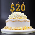 Arabic Number 0-9 Wax Candles Number Candles Cake Numeral Candles Number 0-9 Glitter Cake Topper Decoration For Birthday Wedding Reunion Theme Part Digital Cake Topper Kids Children Party Happy Birthday Ornament Cakes Top Decoration Accessories