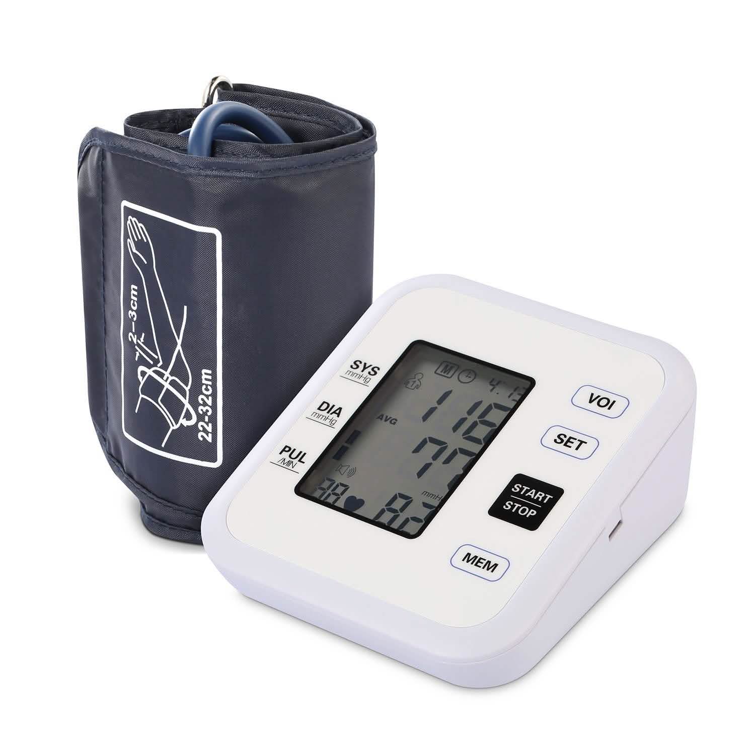 Arm Blood Pressure Monitor with Adjustable Cuff