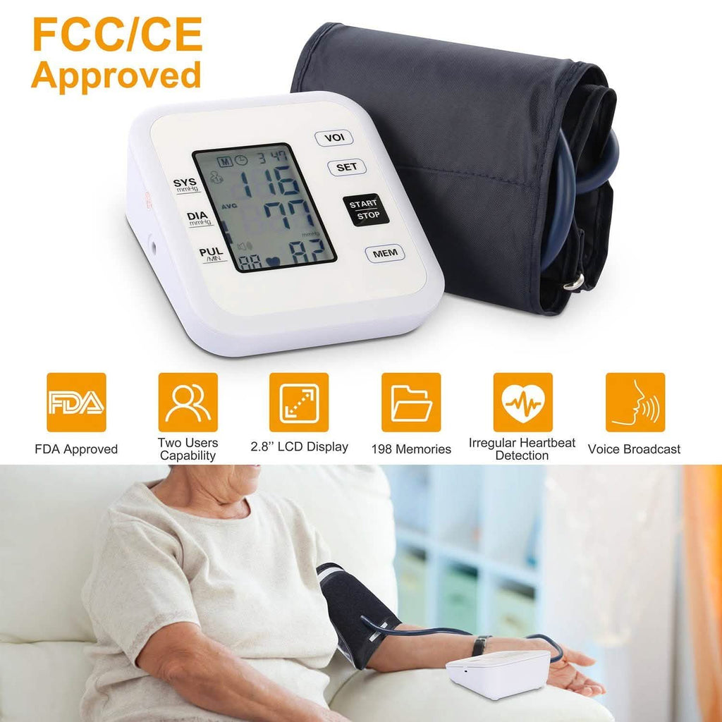 Arm Blood Pressure Monitor with Adjustable Cuff