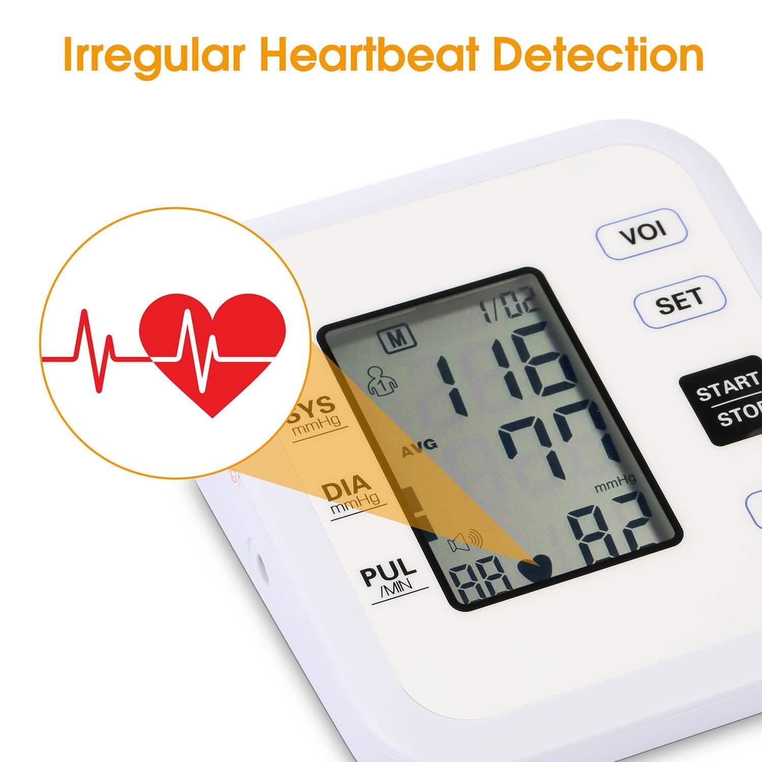 Arm Blood Pressure Monitor with Adjustable Cuff
