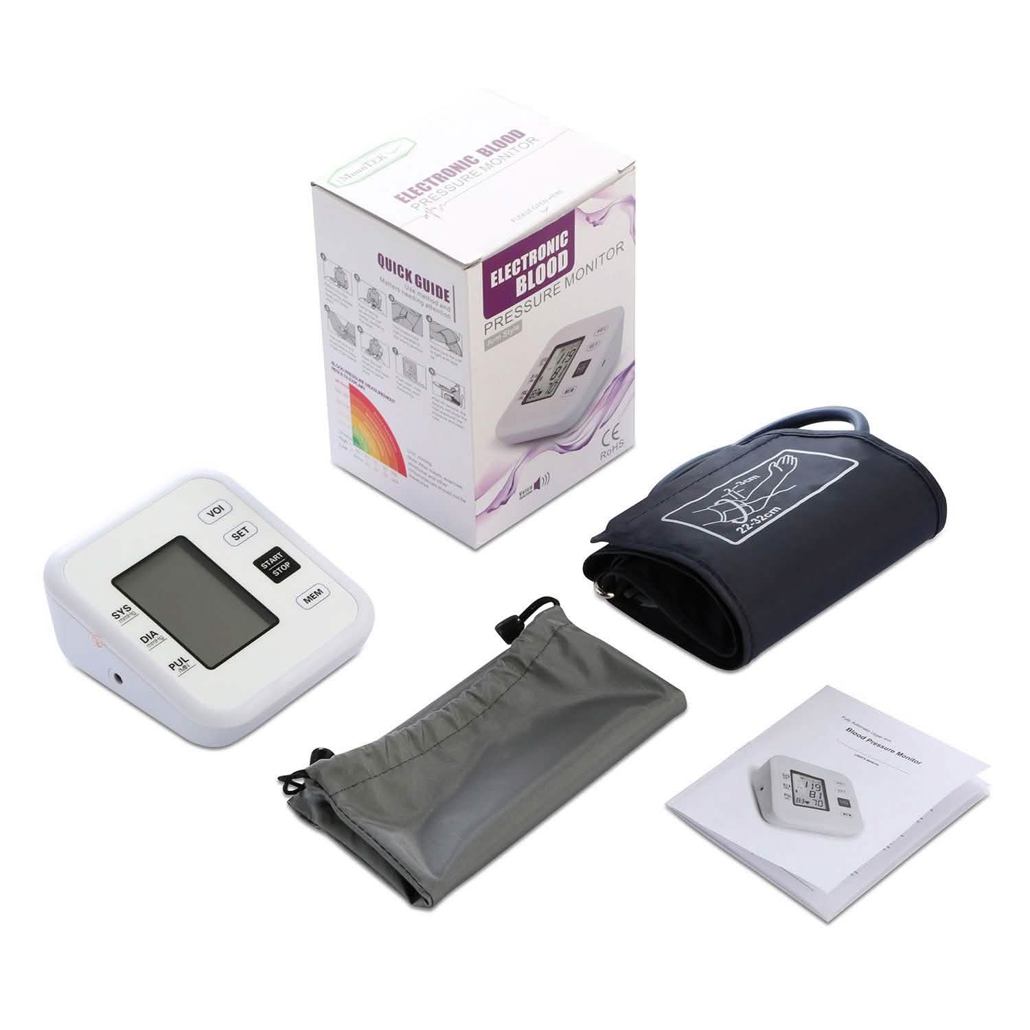 Arm Blood Pressure Monitor with Adjustable Cuff