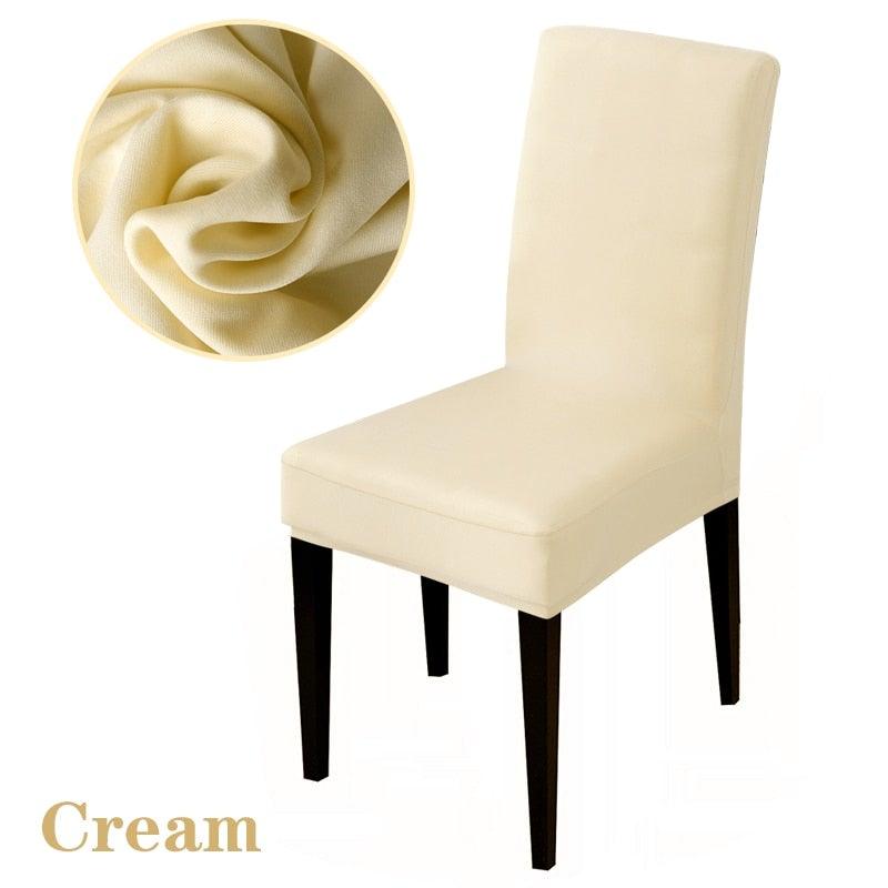 Armless Removable Washable Elastic Dinner Universal Spandex Solid Chair Slip Covers Set Colors For Choice Universal Size Chair Cover