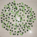 Artificial Ivy Leaf Garland Fake Leaves Hanging Vines  For Home Decor Creeper Green Ivy Artificial Ivy Garland Greenery Hanging Plant Vine for Wedding Wall Party Room Astethic Stuff Decor 100pcs Leaf 1 piece 2.4M