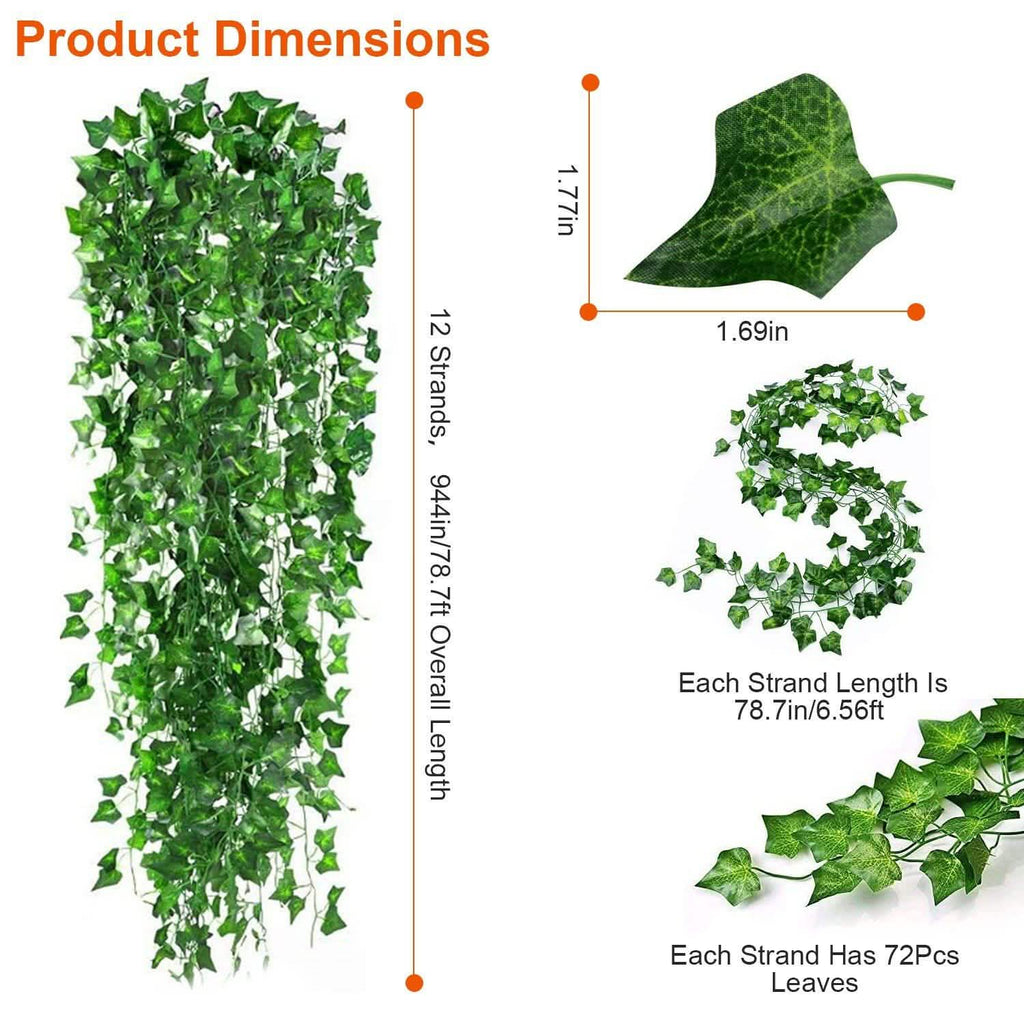 Artificial Ivy Leaves 78.7 Ft.