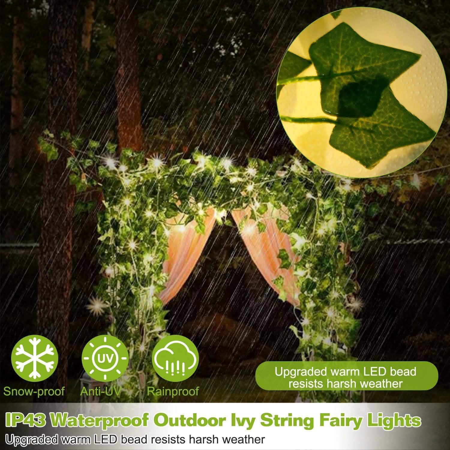 Artificial Ivy Leaves String Lights
