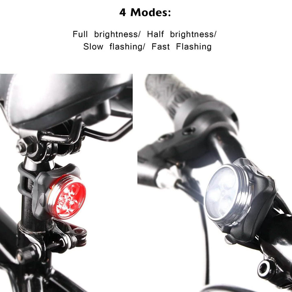 Ascher USB Rechargeable Bike Light Set