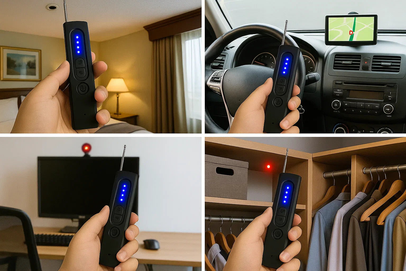 Wireless Signal & Hidden Camera Detector - Anti-Spy Bug Detector Device