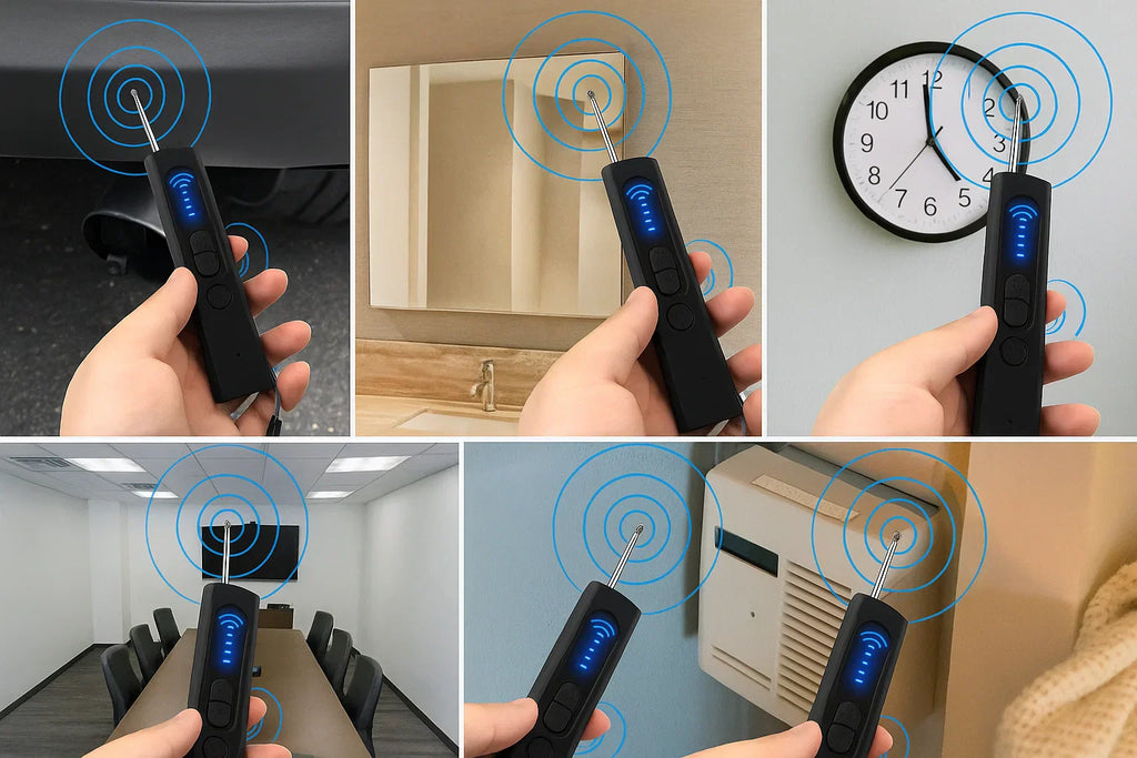 Wireless Signal & Hidden Camera Detector - Anti-Spy Bug Detector Device