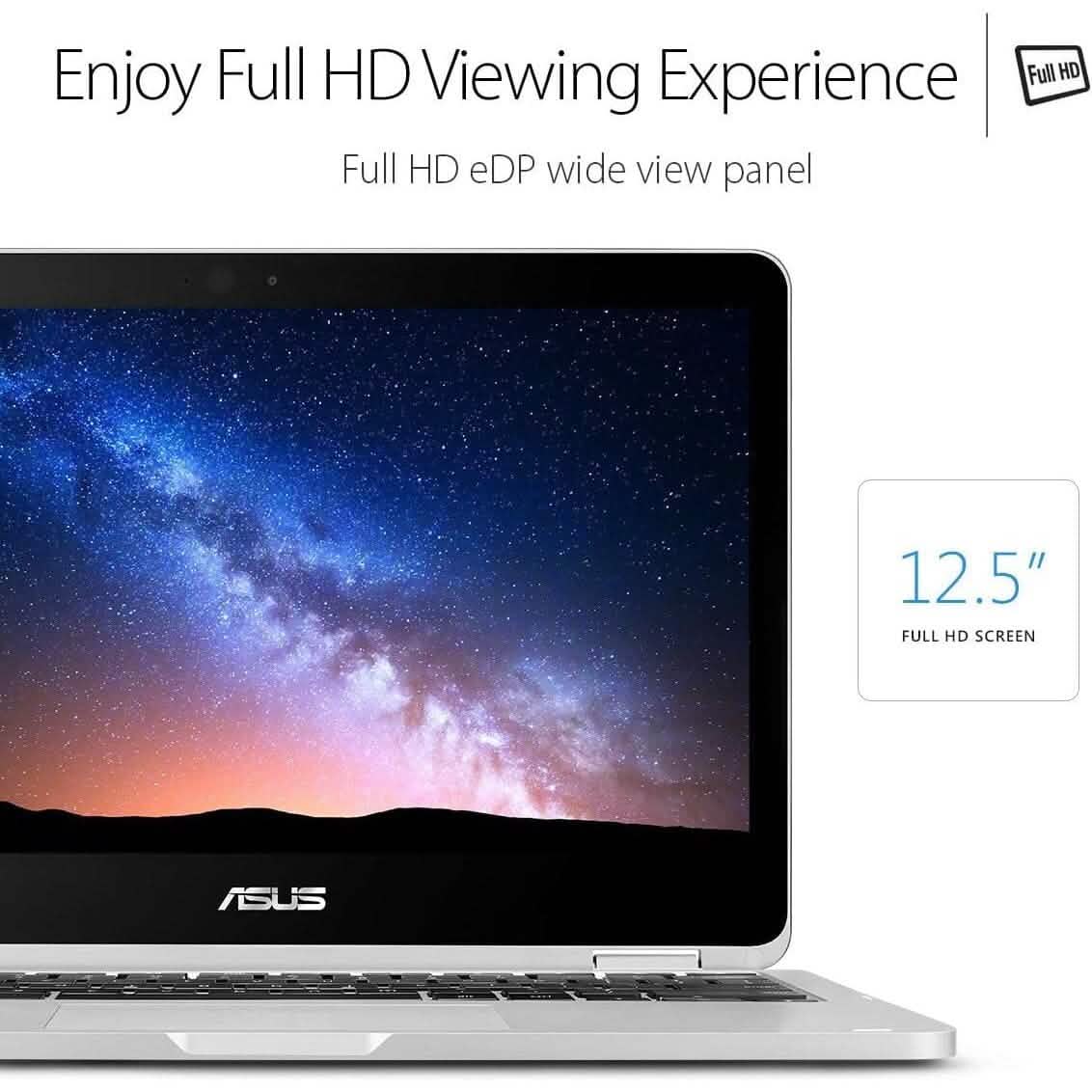 ASUS Chromebook Flip C302CA-DH54 12.5-inch Touchscreen Convertible Chromebook (Refurbished)