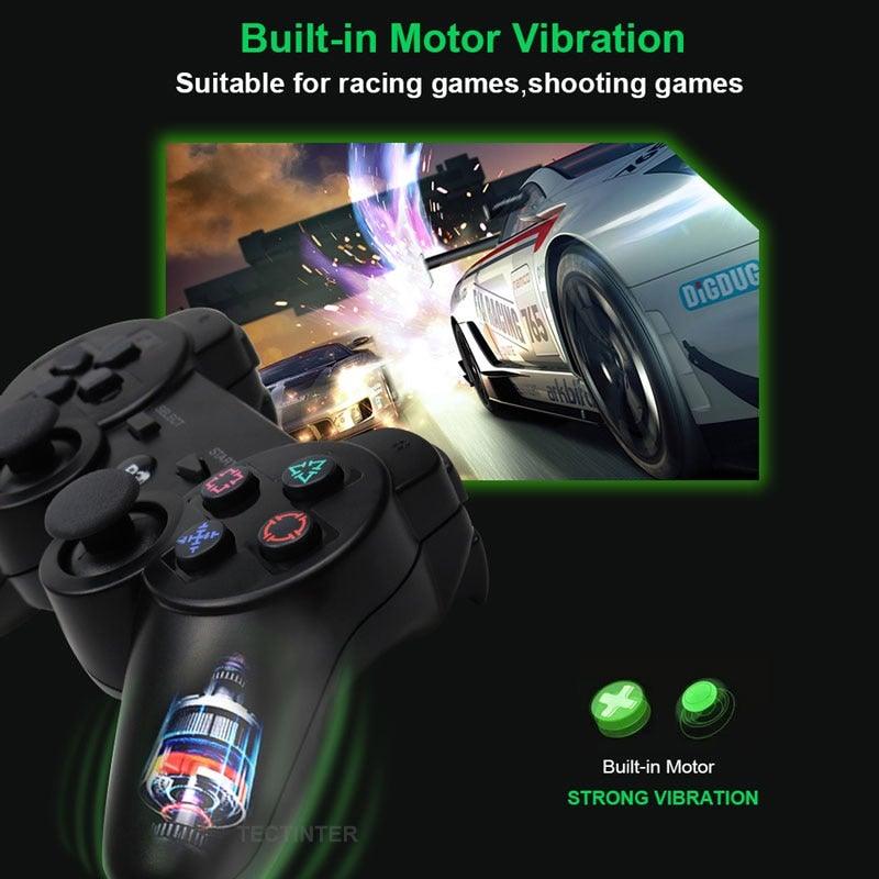 Attractive Green White Wireless Joystick Gamepad Console Controller Compatible With PC Laptop Tablet Support Bluetooth