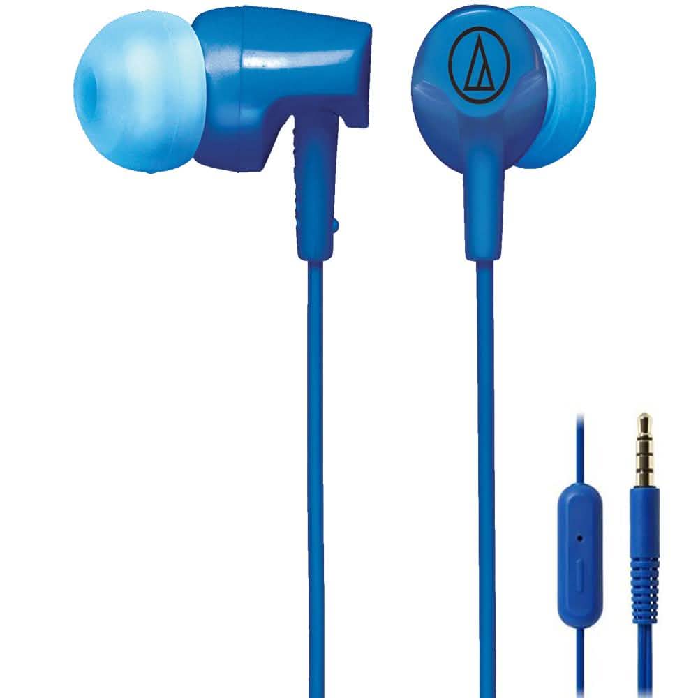 Audio Technica ATH-CLR100iSBL SonicFuel In-ear Headphones with In-line Mic and Control