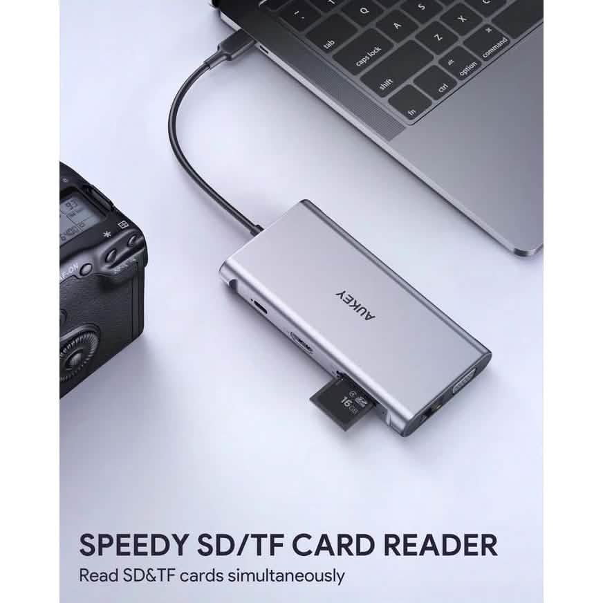 AUKEY 10-in-1 USB C Hub with 4K HDMI & VGA