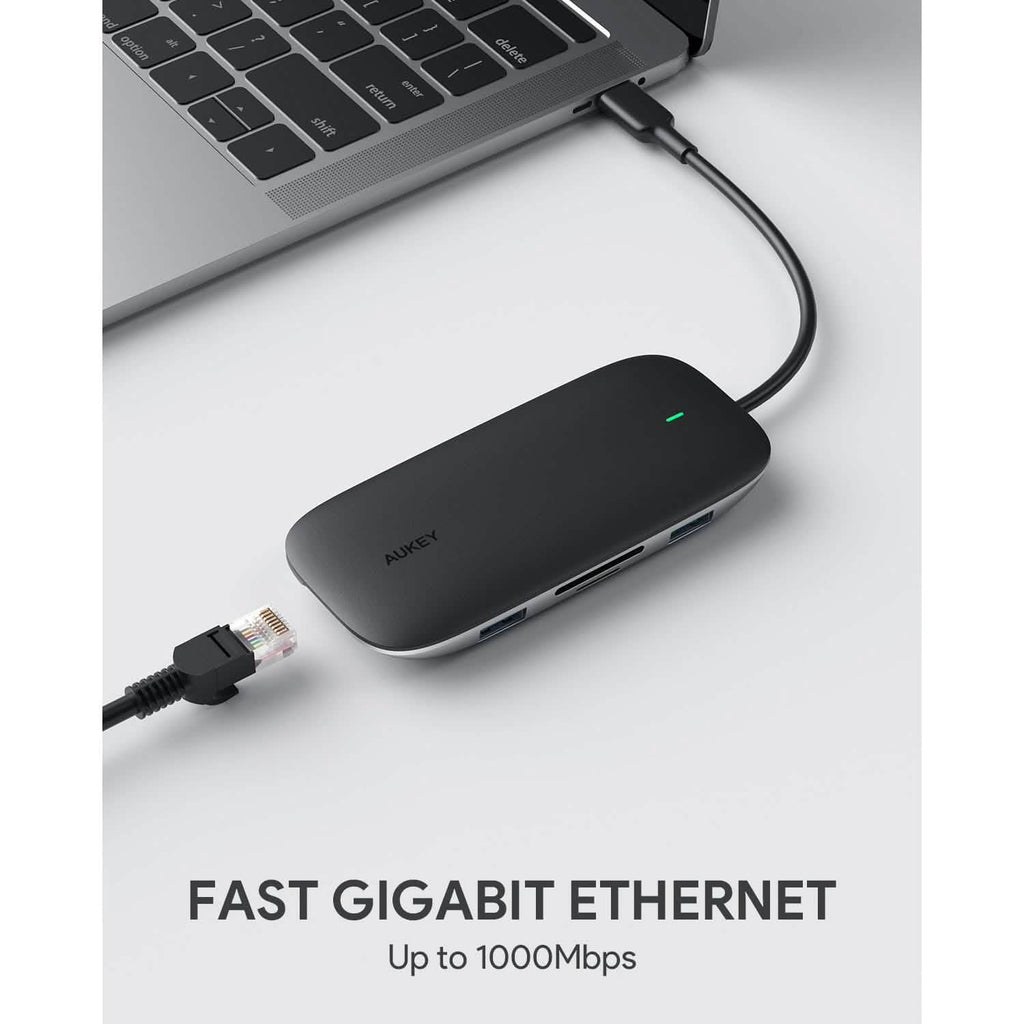 AUKEY CBC71 8 in 1 USB C Hub with Ethernet Port