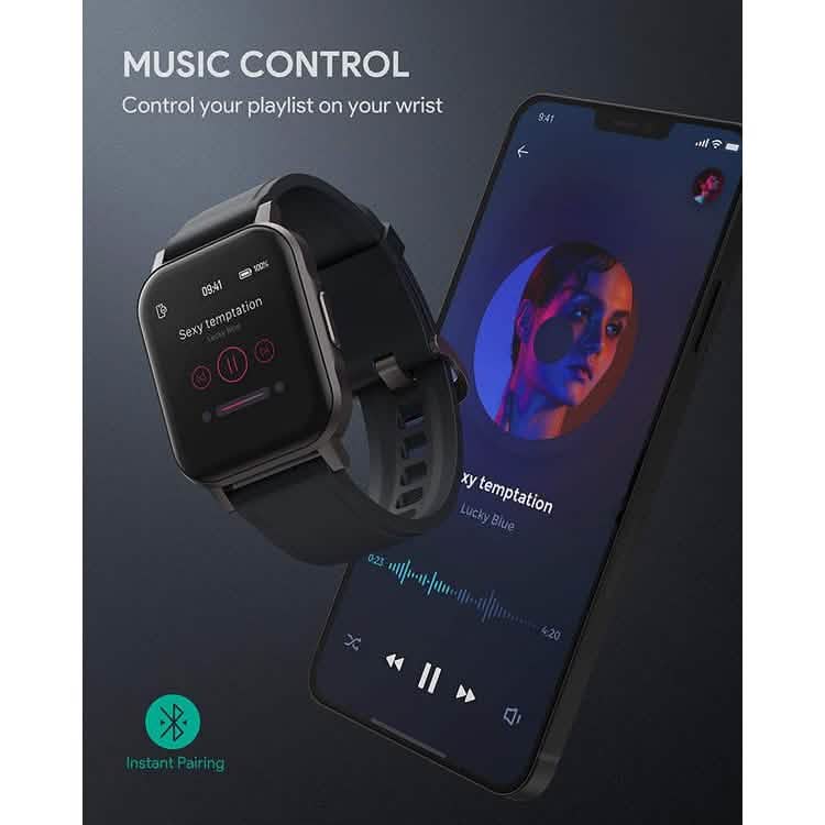 AUKEY Smartwatch Fitness Tracker 12 Activity Modes IPX6 Waterproof