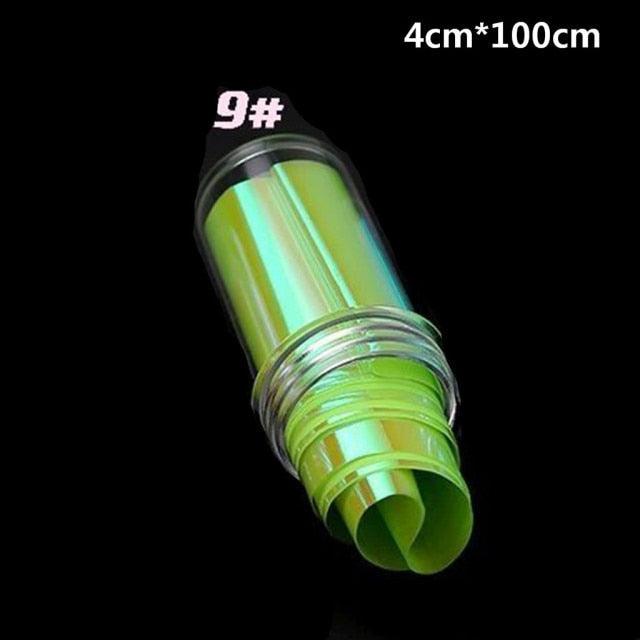 Aurora Nails Glass Foil Film Sticker Cellophane Paper Korean Nail Trend Design Ice Cube Manicure Accessories Heart Nail Art Stickers Glitter Decals Decoration Stickers Glitter Decals Love Nail Sequins Laser Heart Nail Supplies Sparkle Nail