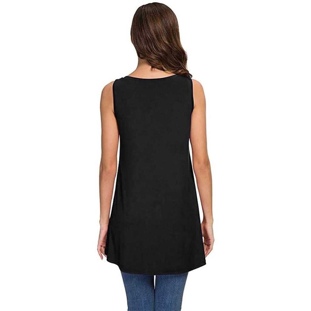 Women's Summer Casual Sleeveless V-Neck T-Shirt Tunic Blouse Tank Tops