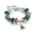 Austrian Crystal Christmas Charm Bracelet