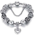 Austrian Crystal Heart Charm Bracelet