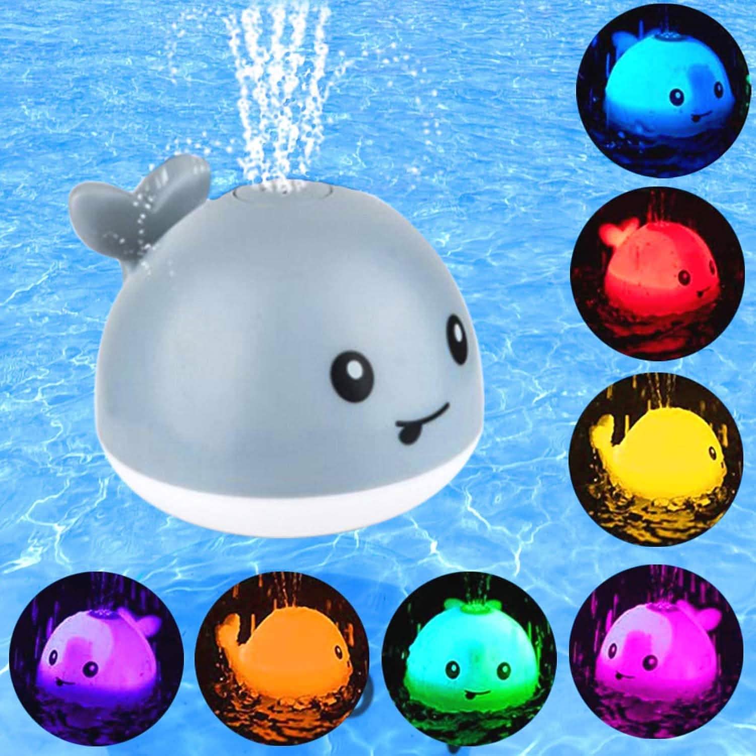Auto Spray Water Whale Toy With Seven Kinds Of Flashing Light For Toddlers